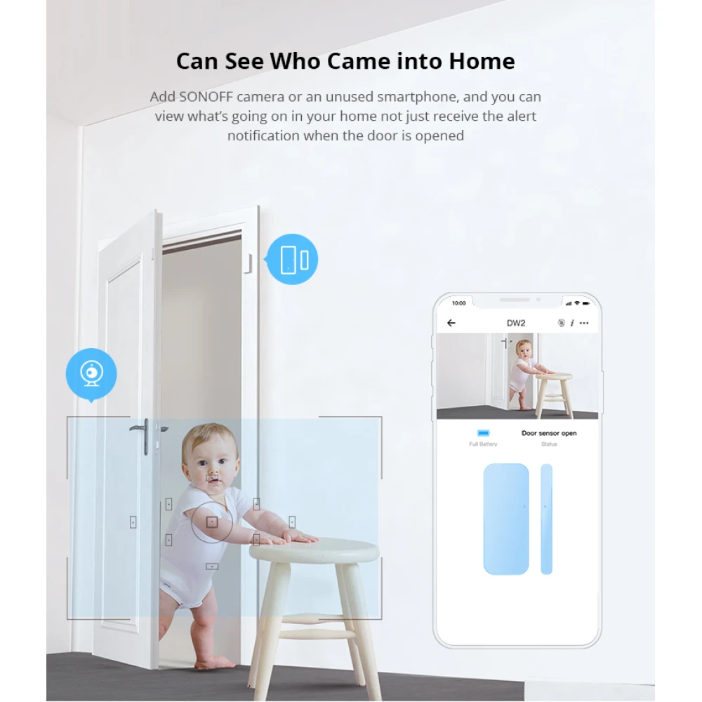 SONOFF SDW2 WiFi trådløs sensor til dør og vindue