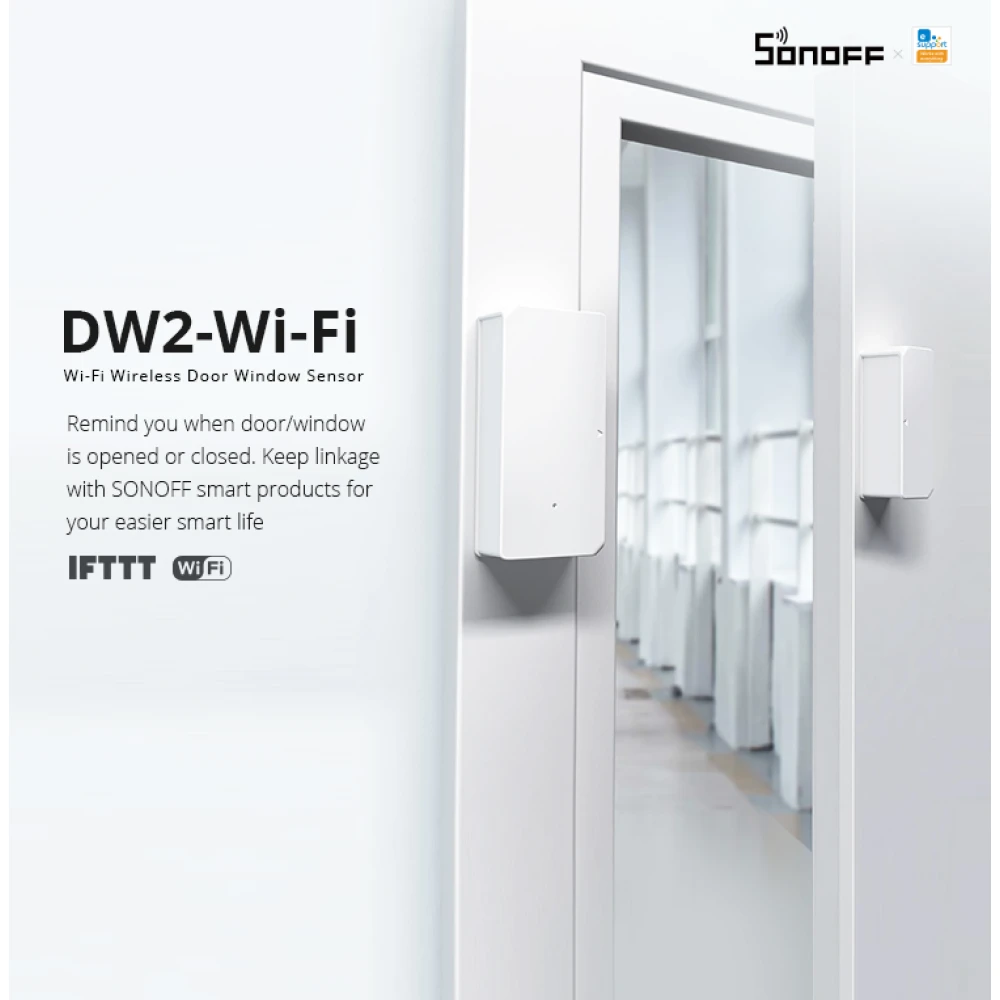 SONOFF SDW2 WiFi trådløs sensor til dør og vindue