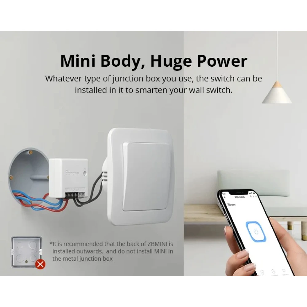 SONOFF ZBMINI ZigBee smart kontakt mini til 2-vejs lysstyring