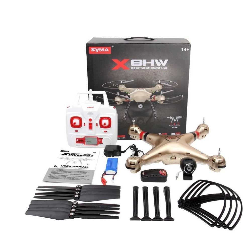 Syma X8hw drone quadcopter FPV med HD WiFi-kamera i realtid