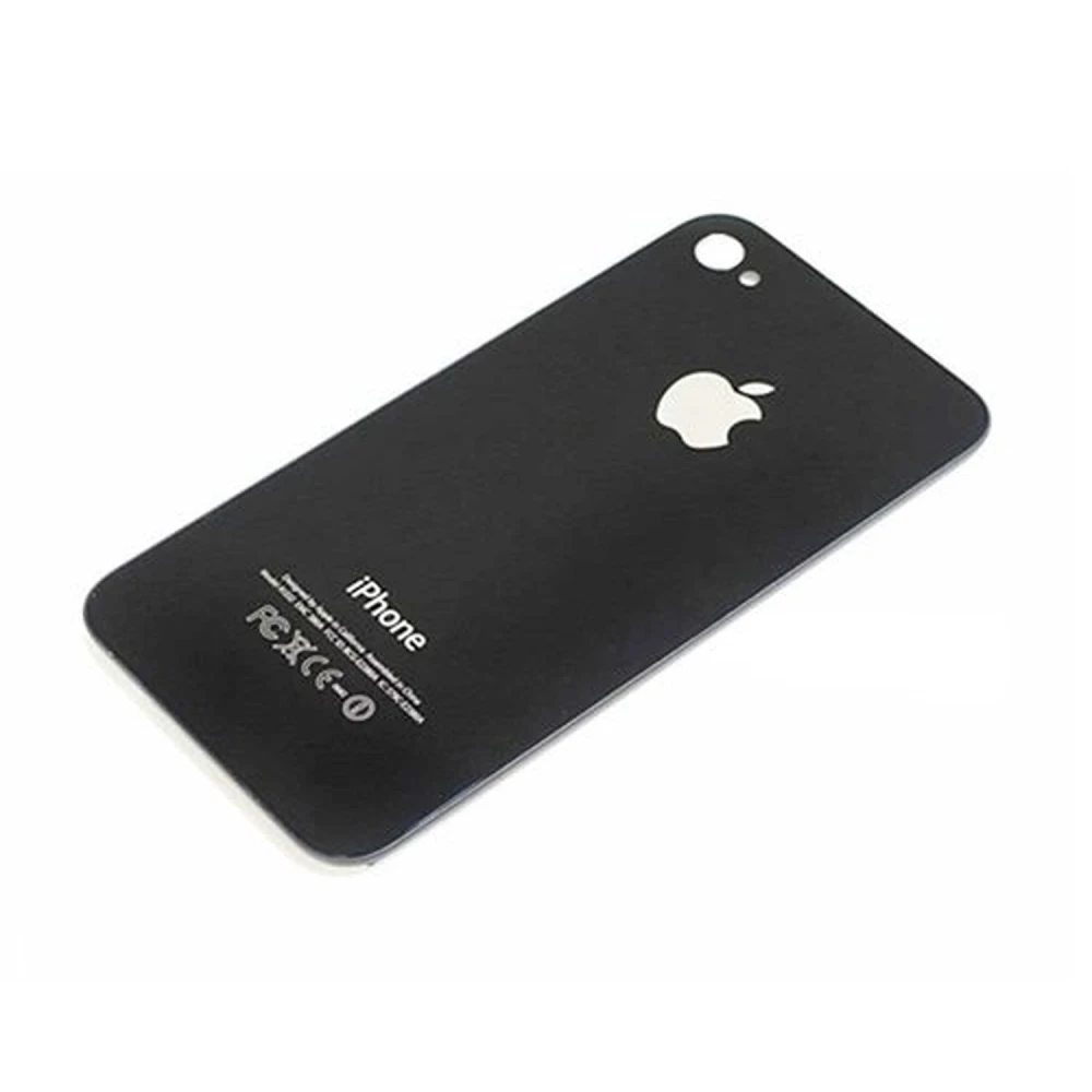 Bagcover i glas til iPhone 4 sort til reparation og original reservedel