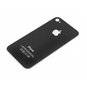 Bagcover i glas til iPhone 4 sort til reparation og original reservedel