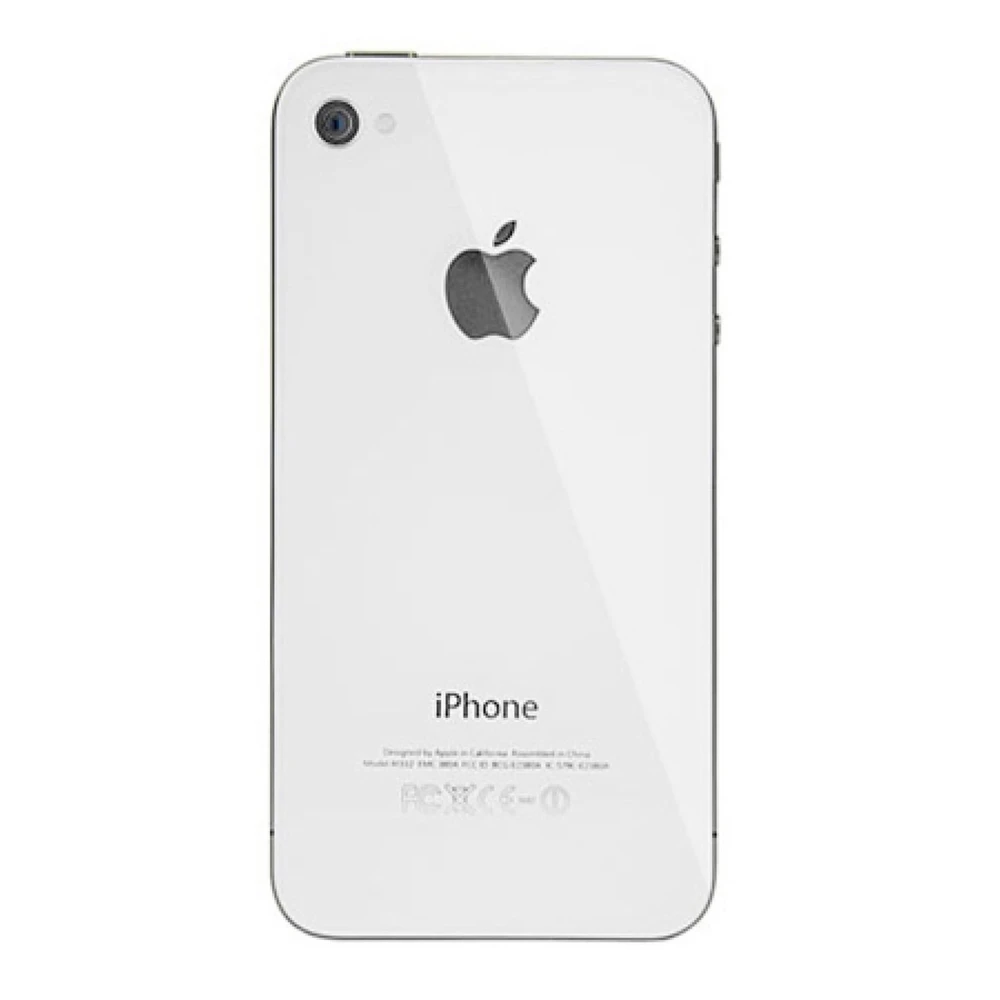 Bagcover i glas til iPhone 4S hvid - Original reservedel Satkit