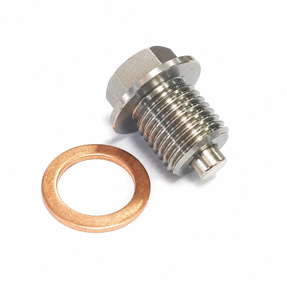 Magnetisk Oliaftapningsprop Rustfrit Stål M12 x 1,5 med Pakning – Bundkar Bil Motorcykel