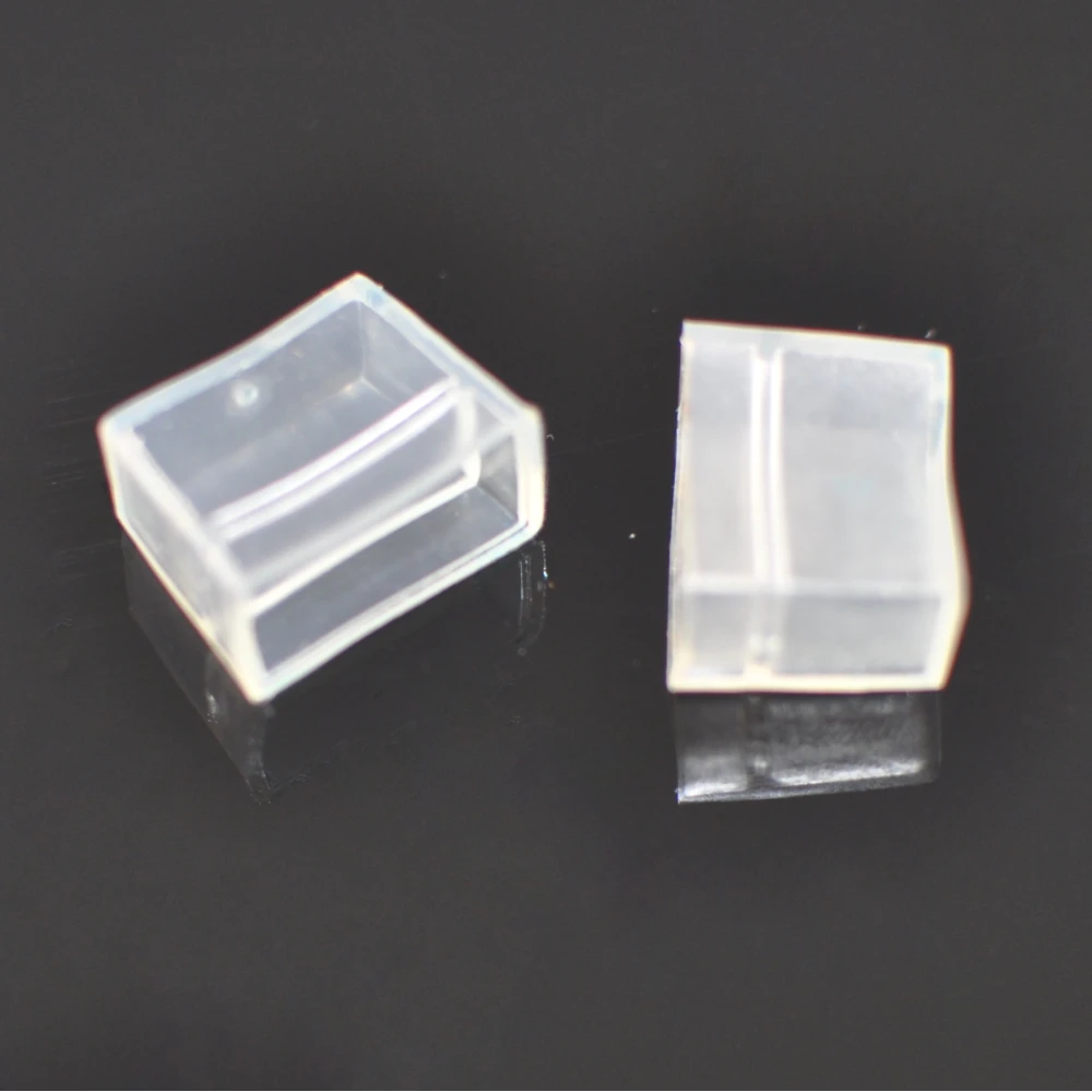 Transparent PVC end cap til LED strip 220V AC 14mm