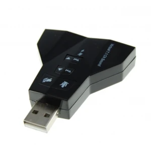 Dual USB-lydkort med 2 udgange og 2 indgange
