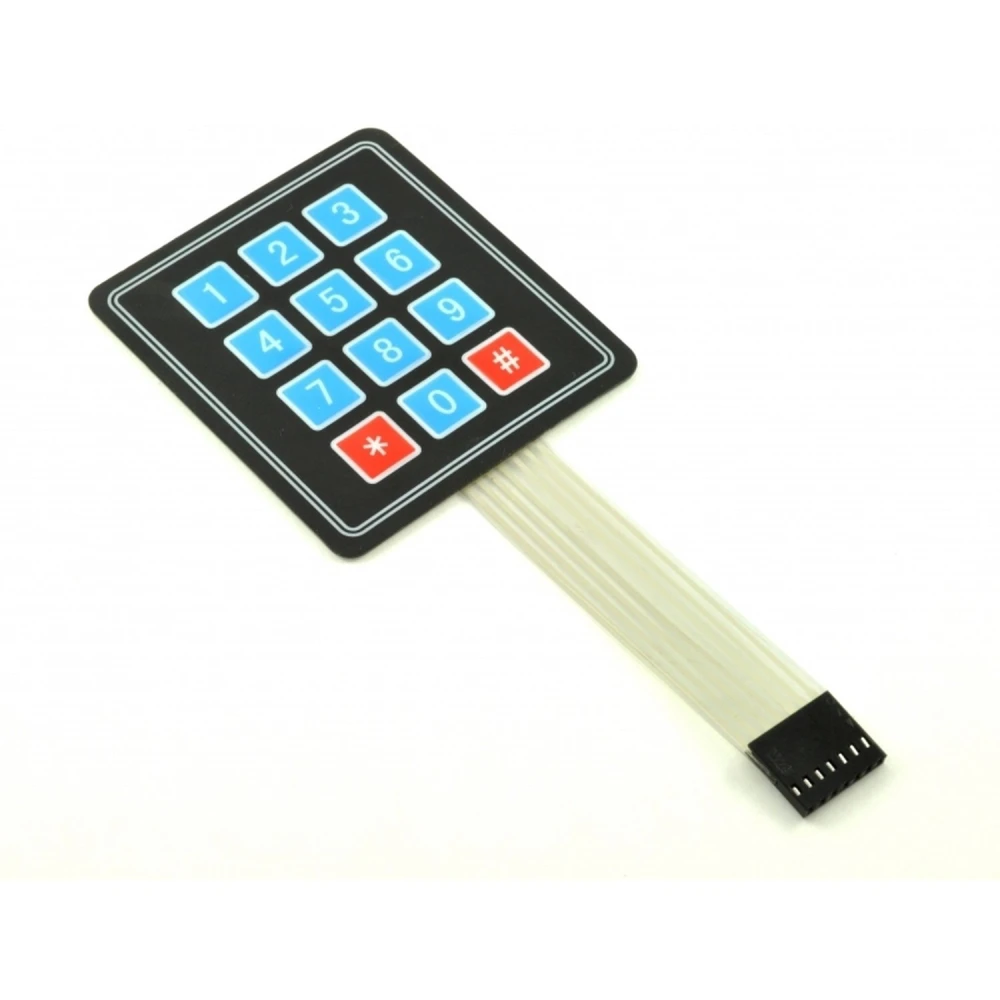 Fleksibelt 4x3 matrix-tastatur kompatibelt med Arduino til elektronikprojekter