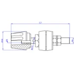 4 mm hunstik rød sort 60V 50A 2-pak Amass til panel