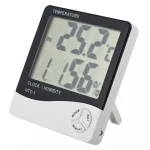 Digitalt termometer, hygrometer og ur HTC1 med alarm