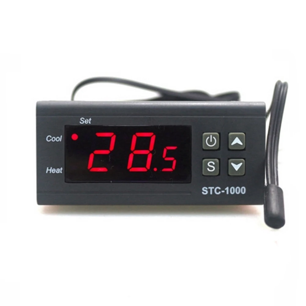 Digital termostat 220V STC-1000 med varme- og kølestyring til rugemaskiner og akvarier
