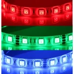 LED strip 12V RGB 5 meter dæmpbar SMD5050 60 LED pr. meter IP65