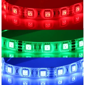LED strip 12V RGB 5 meter dæmpbar SMD5050 60 LED pr. meter IP65