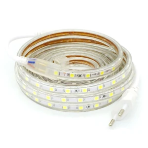 LED-strimmel 220V SMD5050 med 60 LED/m varm hvid 3000K på mål