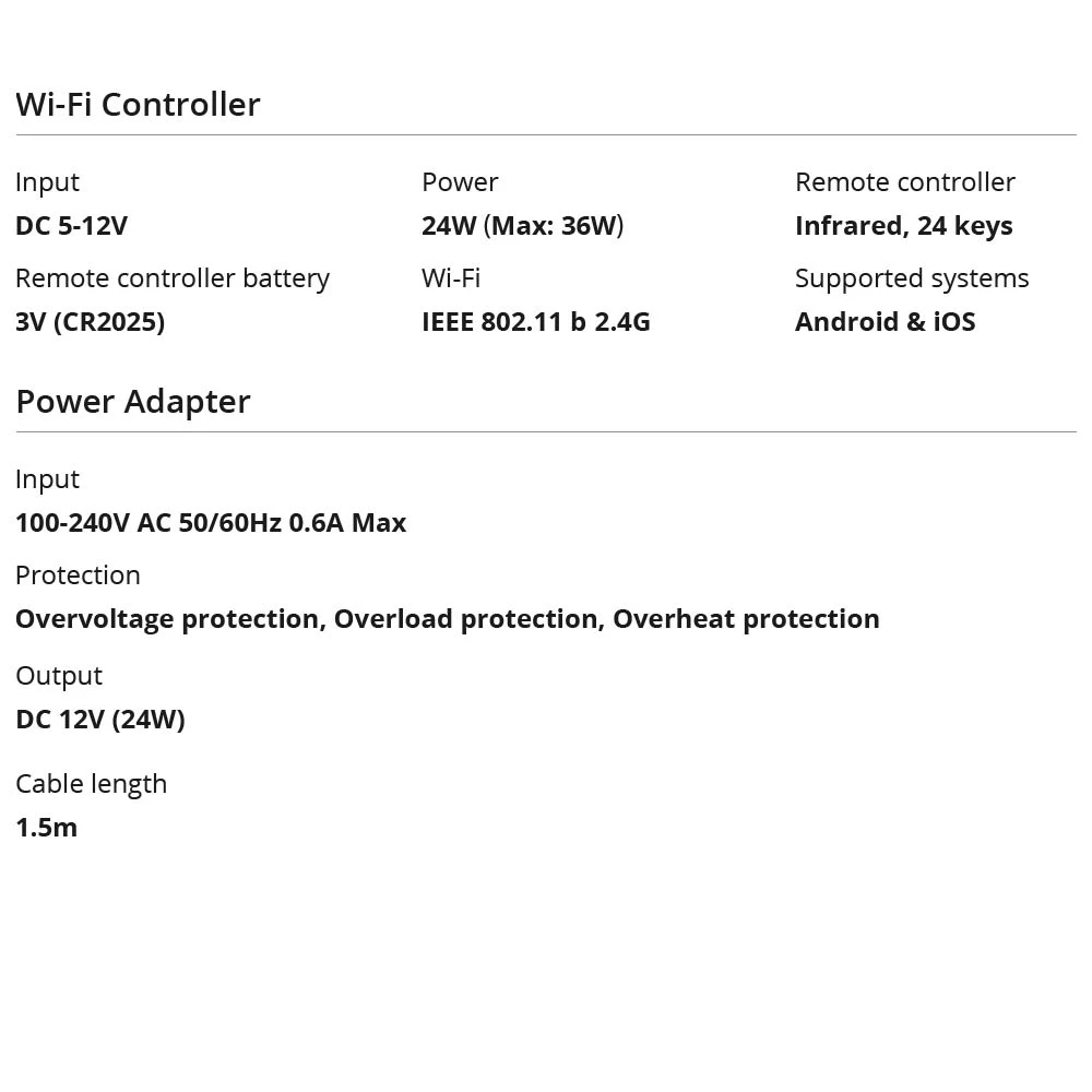 SONOFF L2 Lite smart WiFi LED strip 5 meter med fjernbetjening og app
