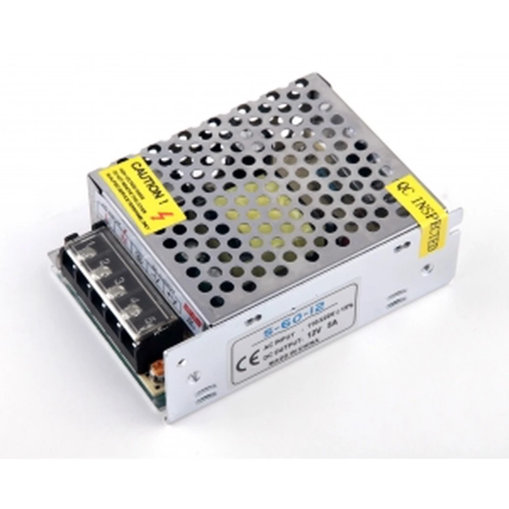 12V 5A 60W transformer - AC til DC strømforsyning i høj kvalitet