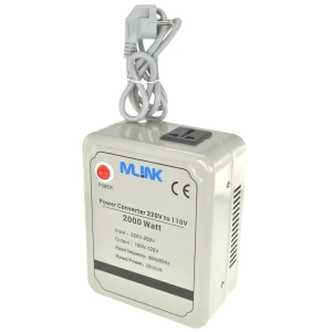 Strømtransformer 220V til 110V 2000W Mlink, kraftig og kompakt