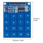 TTP229 kapacitiv touchkontaktmodul med 16 kanaler til Arduino