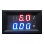 Digitalt indbygget voltmeter og amperemeter rød 4.5-100V 0-10 ampere