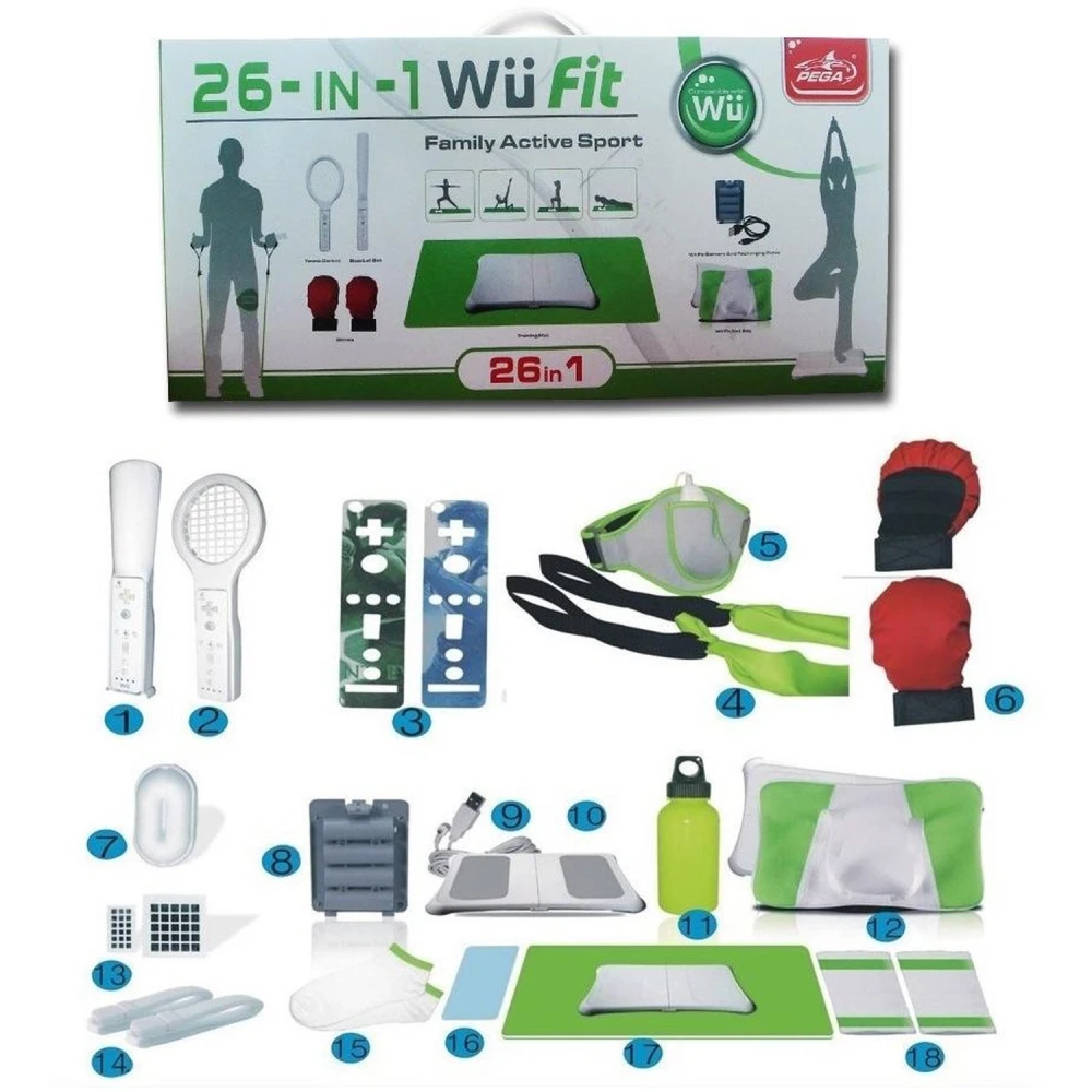Wii Fit 26-i-1 Family Active Sports Pack - komplet tilbehørssæt til Wii Fit