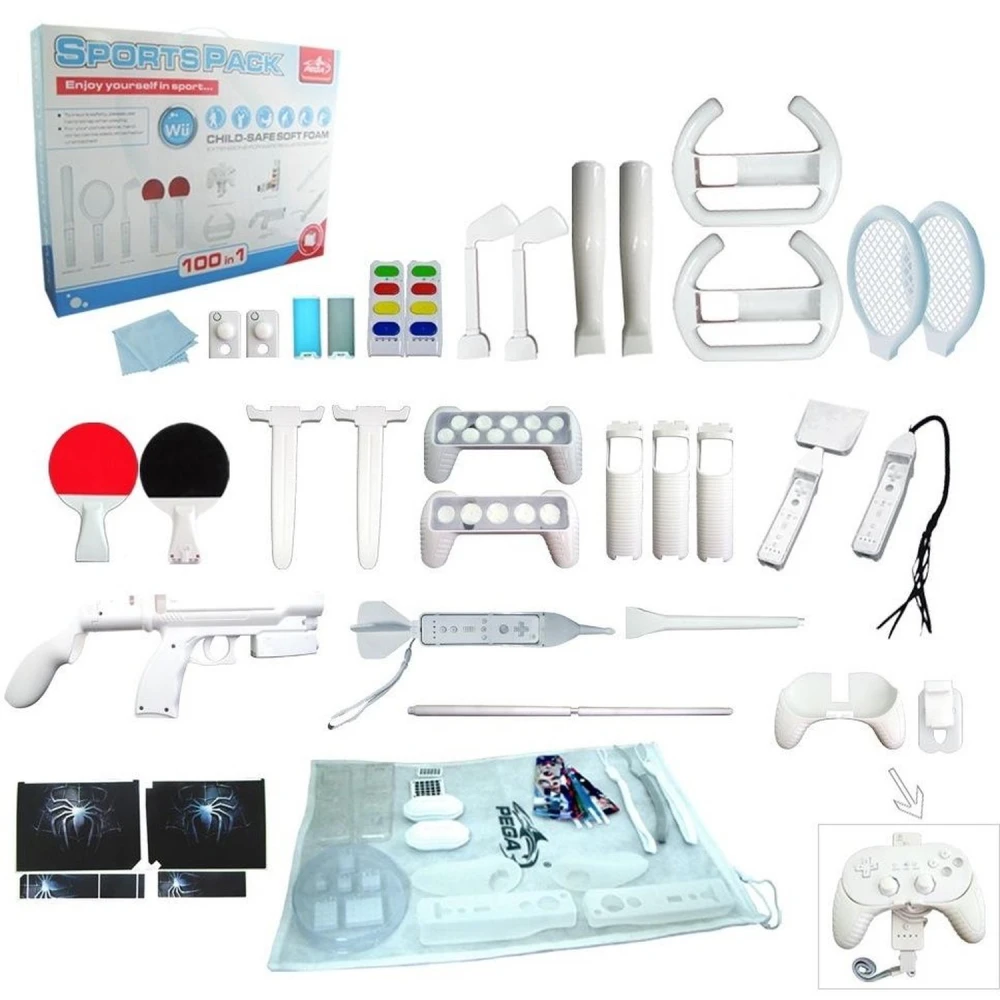 Wii Motion Plus 100in1 Sports Pack - komplet tilbehørssæt til Nintendo Wii